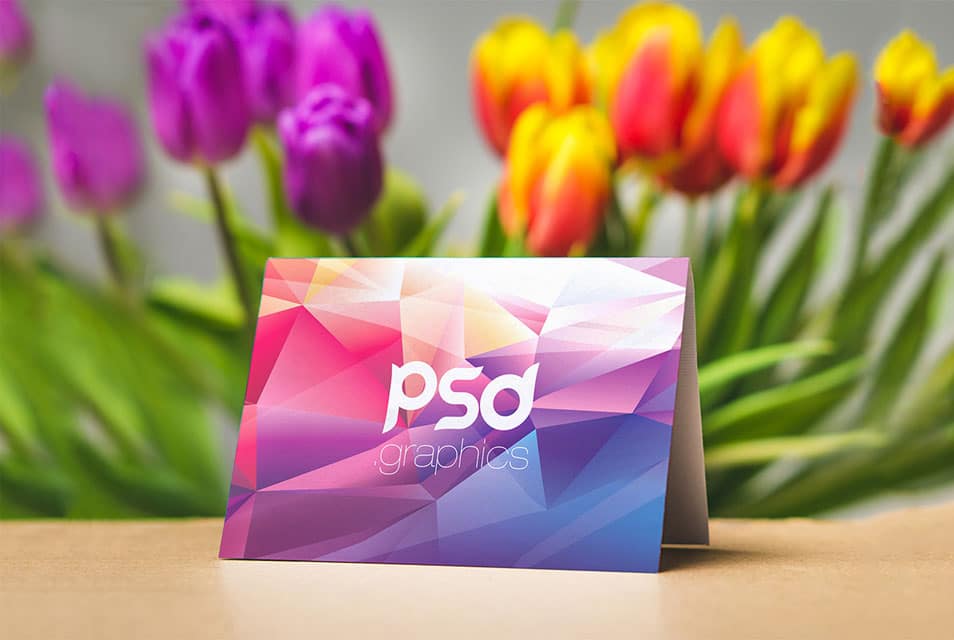 Greeting Card Mockup Free PSD