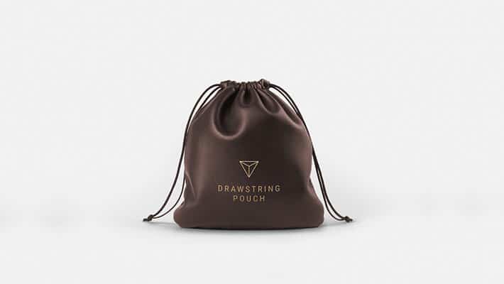 Leather Drawstring Pouch MockUp