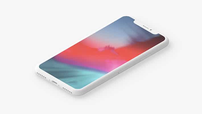 Minimal Clay iPhone X Presentation Mockup Set