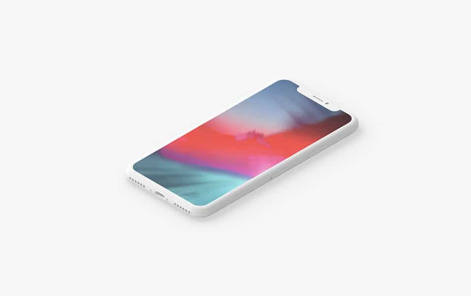 Minimal Clay iPhone X Presentation Mockup Set