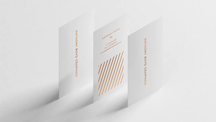 Modern Vertical Business Card Mockup