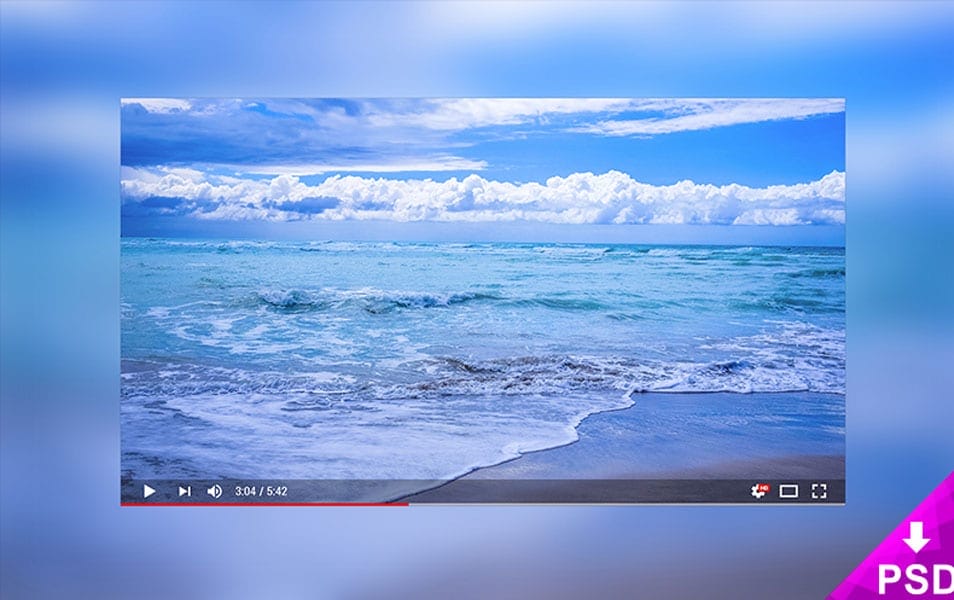 Modern Youtube Player Mockup