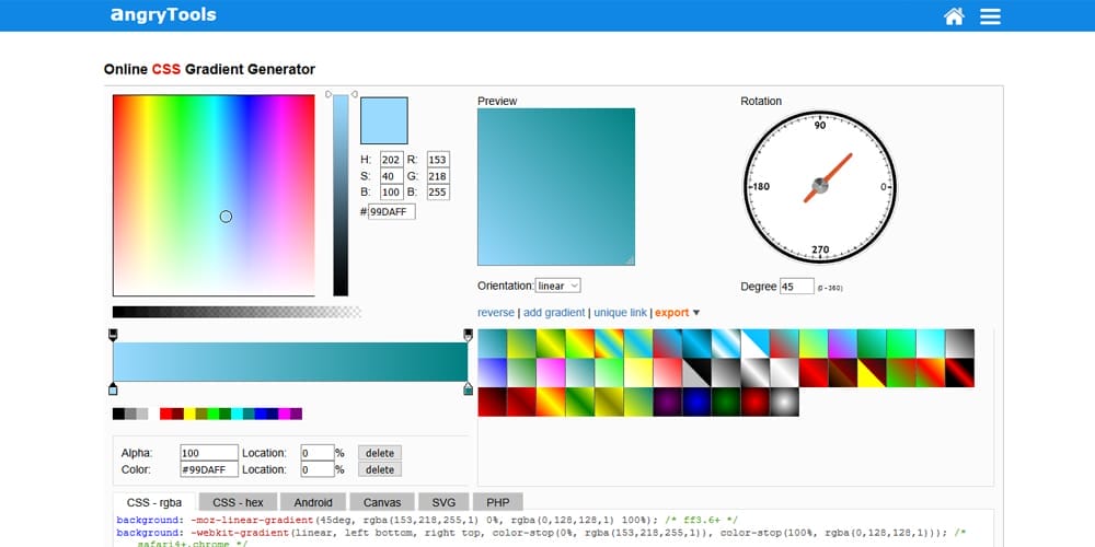 The Best Gradient Generators & Libraries 9 Online CSS Gradient Generator