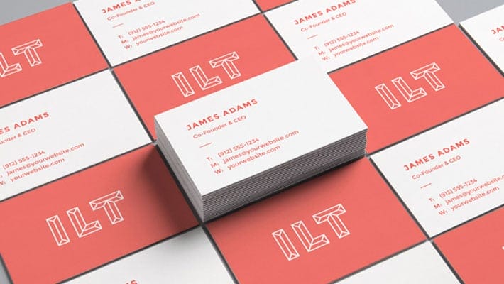Perspective Business Cards MockUp