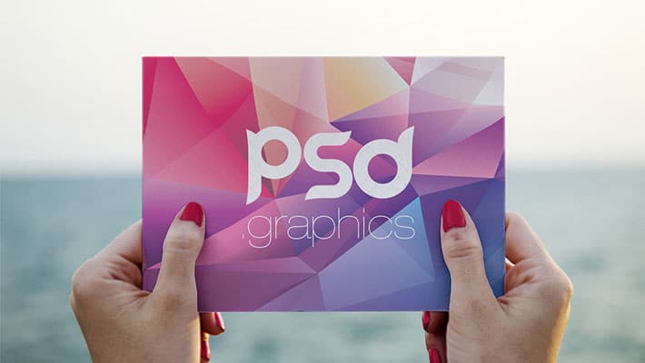 Photo Postcard Mockup PSD