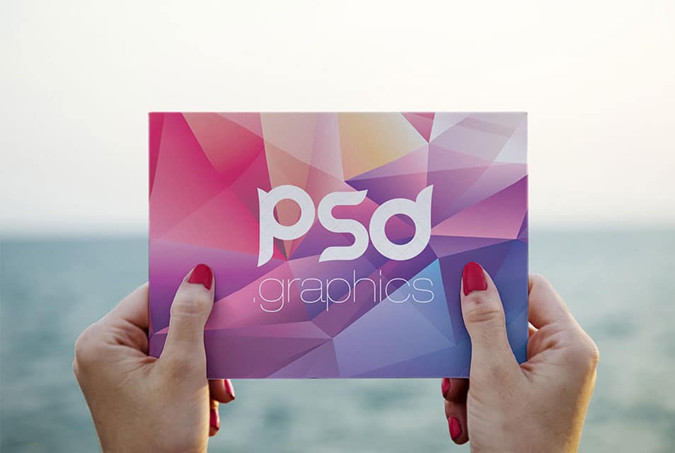 Photo Postcard Mockup PSD