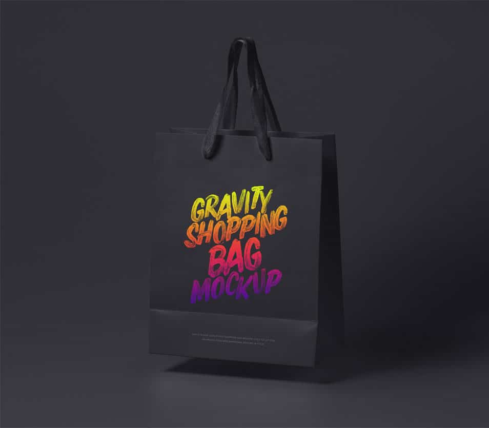 PSD Gravity Shopping Bag Mockup