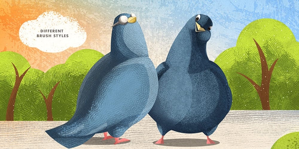 Spray and Hatch Illustrator Brushes