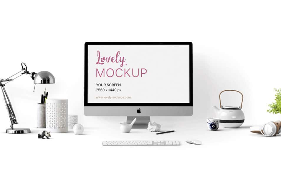 Stylish workspace with Apple iMac