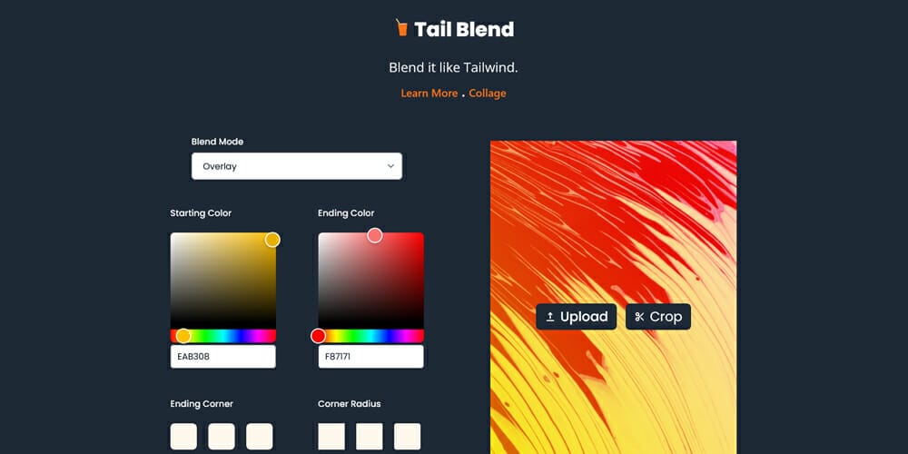 CSS Filter Generators & Libraries 12 Tail Blend