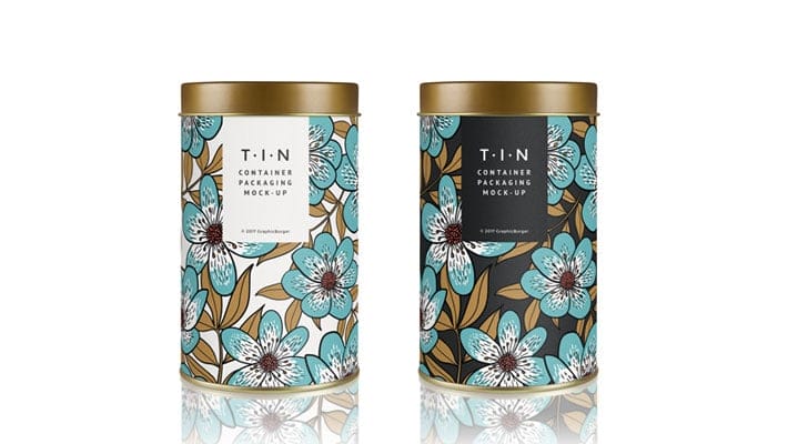 Tin Container Packaging MockUp