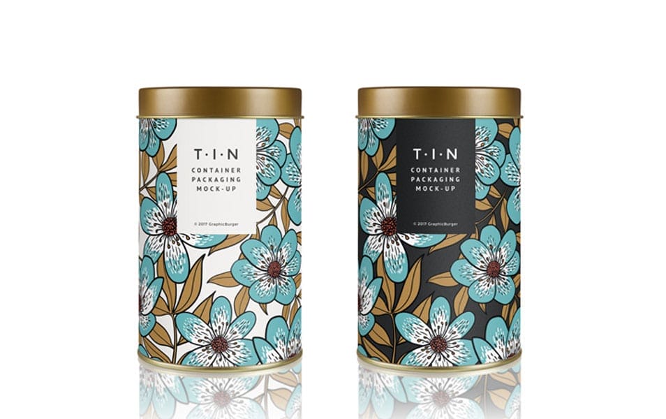Tin Container Packaging MockUp
