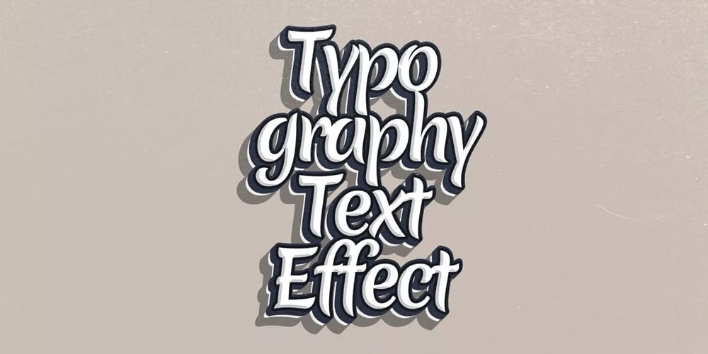 Typography Text Effect PSD