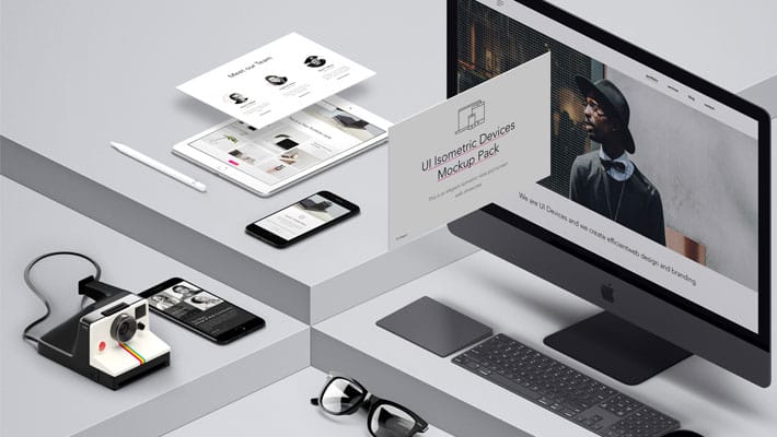 UI Isometric PSD Devices Pack