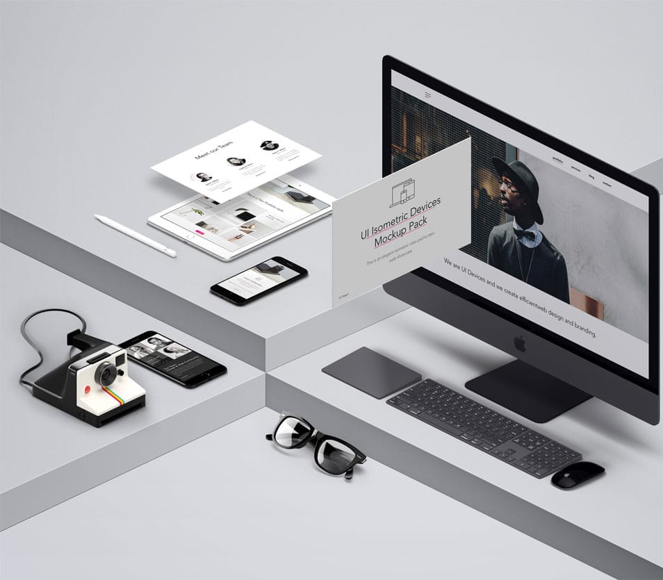 UI Isometric PSD Devices Pack