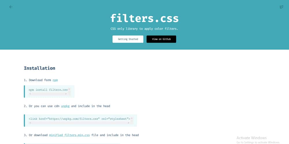 CSS Filter Generators & Libraries » CSS Author