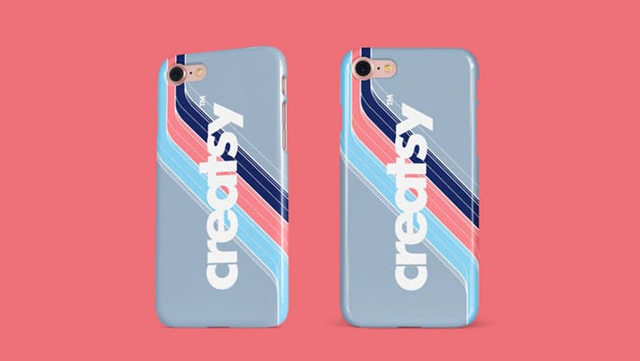 iPhone Glossy Snap Case MockUp