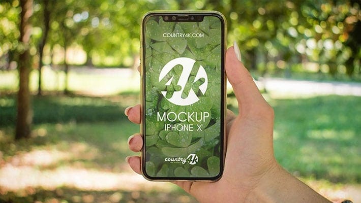 2 Free iPhone X PSD MockUps in 4k