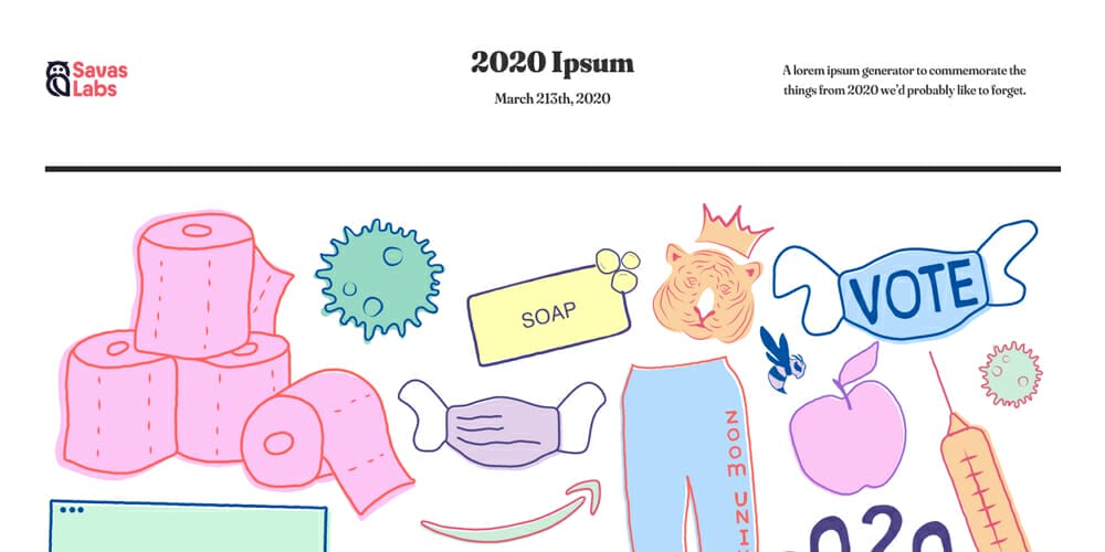 Dummy Text Generators and Tools 38 2020 Ipsum