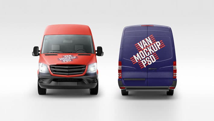6 Angles Van MockUp PSD