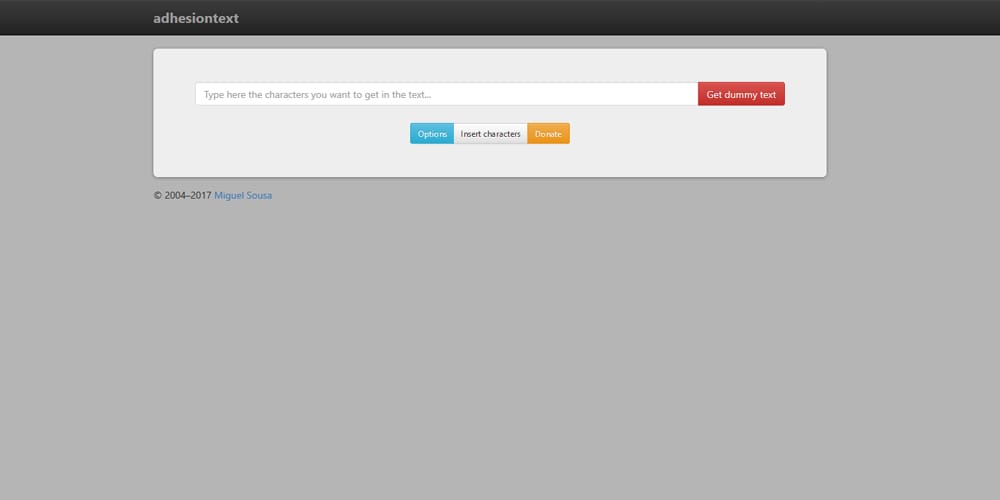 Dummy Text Generators and Tools 16 Adhesion Text