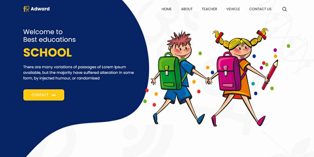 Free Education HTML Website Templates 27 Adward