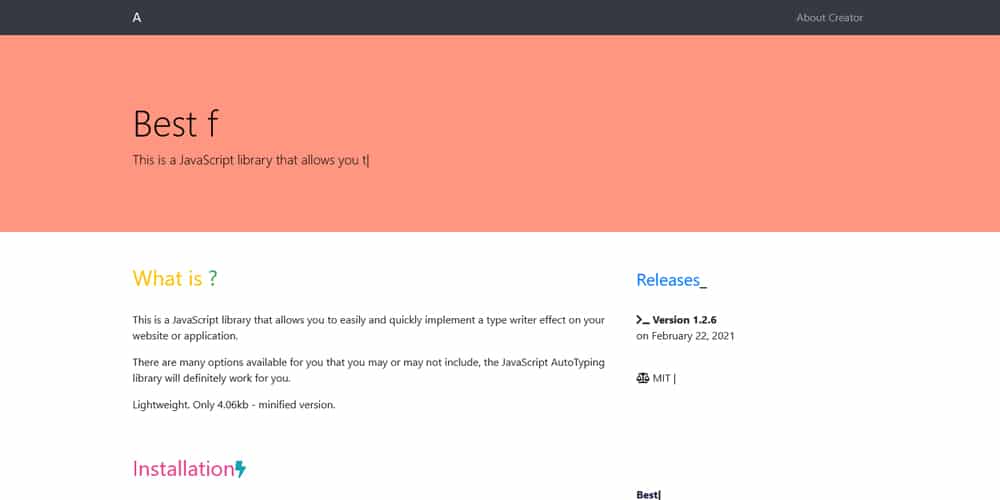 10 + JavaScript Text Effect Libraries 21 AutoTyping js