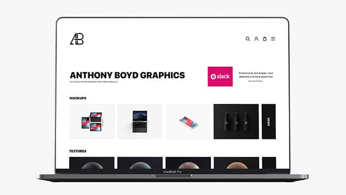 Bezel-Less MacBook Pro with Touch Bar Mockup