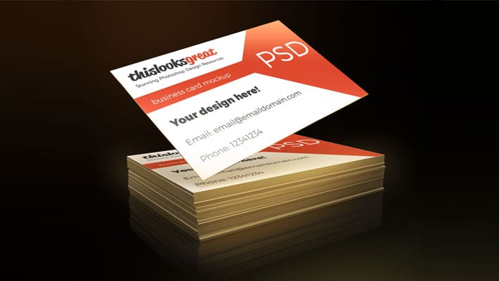 Business Card Mockup PSD