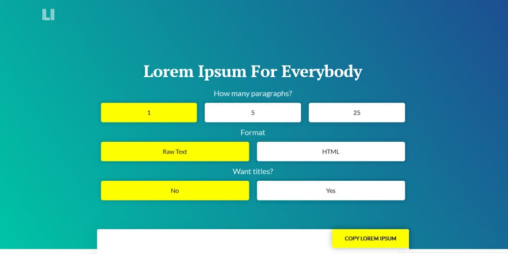 Dummy Text Generators and Tools 21 CSS3generator Lorem Ipsum