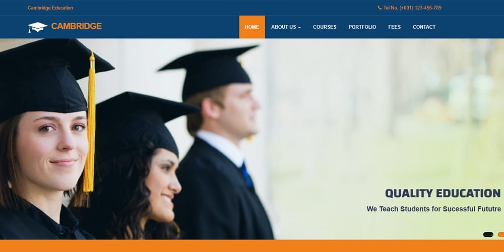 Cambridge Education Website Template