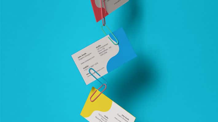 Clipped PSD Business Card Mockup