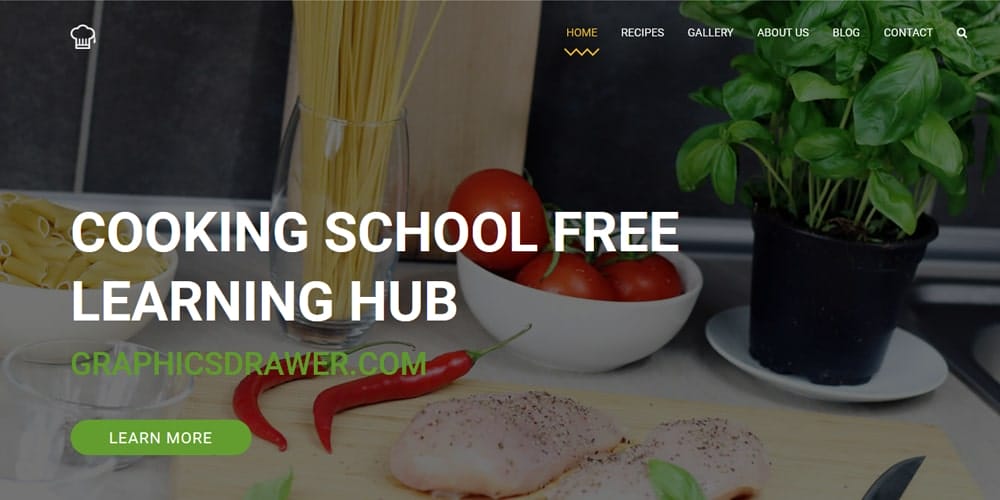 Free Education HTML Website Templates 110 Cooking School
