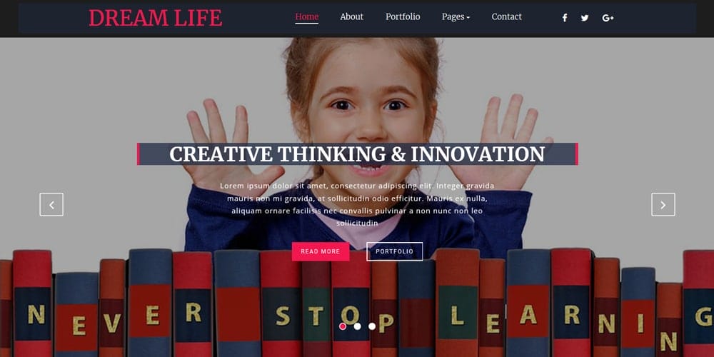 Free Education HTML Website Templates 95 Dream Life
