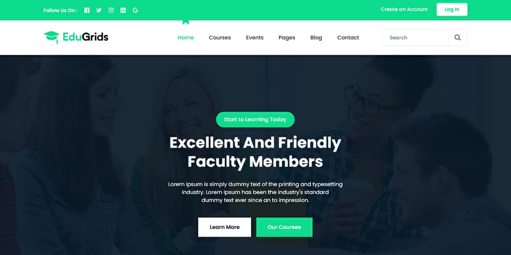 Free Education HTML Website Templates 13 EduGrids