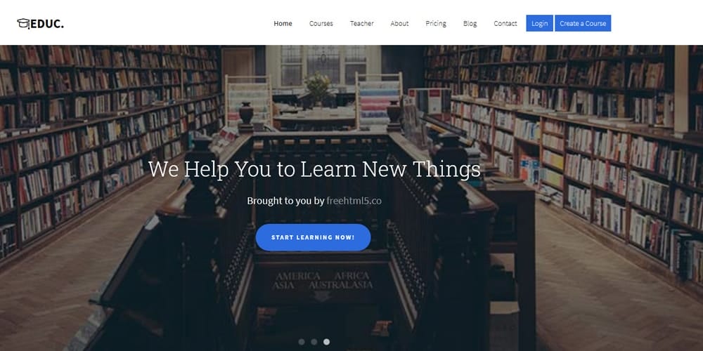 Free Education HTML Website Templates 15 Education - eLearning School Websites