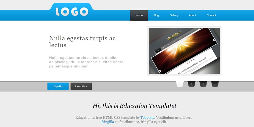 Free Education HTML Website Templates 107 Education Template