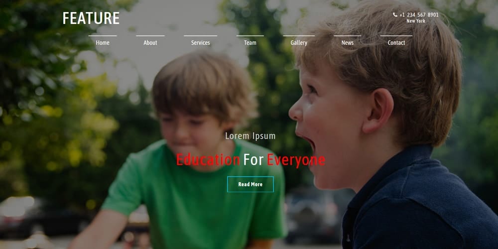Free Education HTML Website Templates 81 Feature