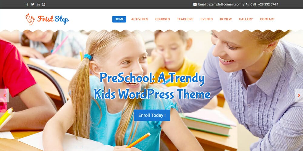 Free Education HTML Website Templates 57 First Step