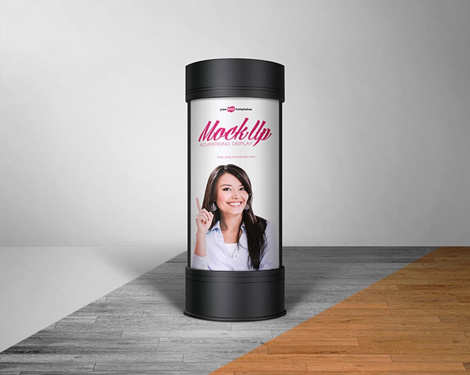 Free Advertising Display Mock-up in PSD