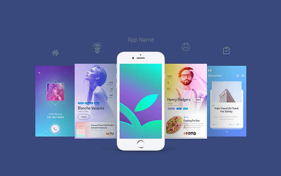 Free Apple iPhone 7 App Screen Mockup PSD