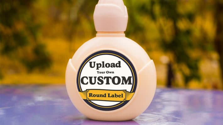 Free Bottle Round Label Mockup PSD
