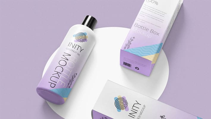 Free Customizable Bottle Mockup