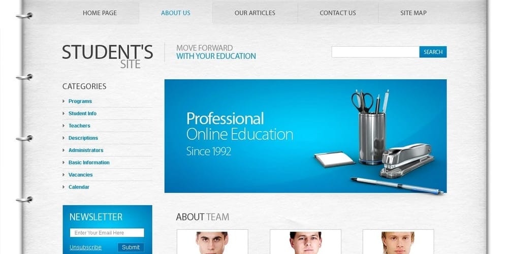Free Education HTML Website Templates » CSS Author