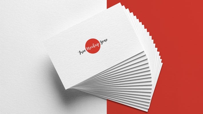 Free Elegant Business Card MockUp on Texture Background
