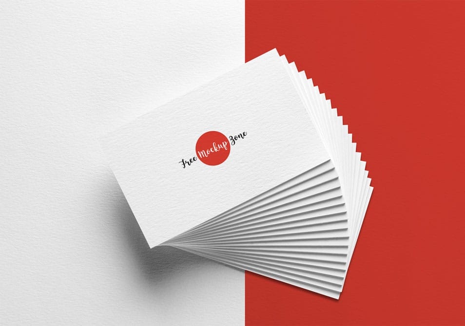 Free Elegant Business Card MockUp on Texture Background