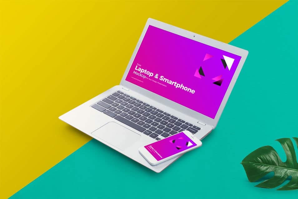 Free Laptop & Smart Phone Mockup For Your Design Presentation
