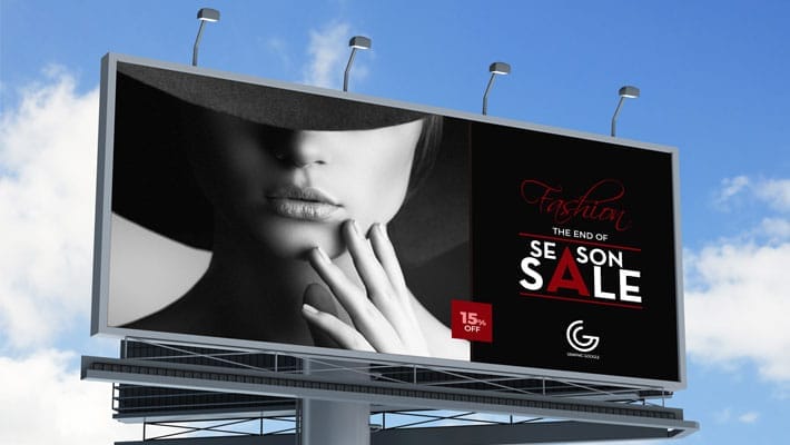Free Outdoor Billboard-Hoarding Mock-up For Advertisement