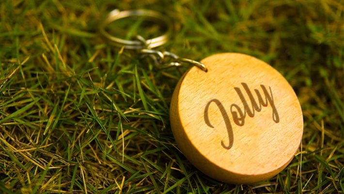 Free Round Wood Key Chain Mockup PSD