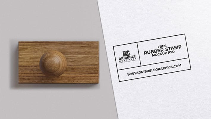 Free Rubber Stamp Mockup PSD